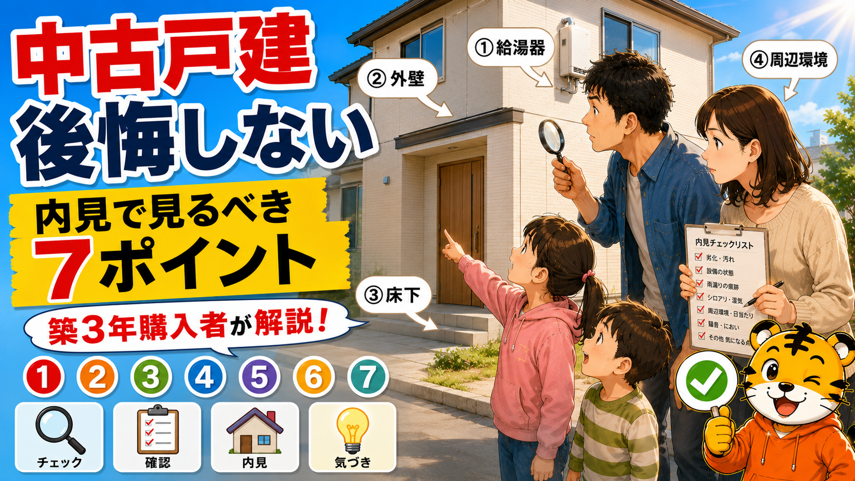 中古戸建で後悔したくない人が内見でチェックすべき7つのポイント|築3年購入者が実体験で語る