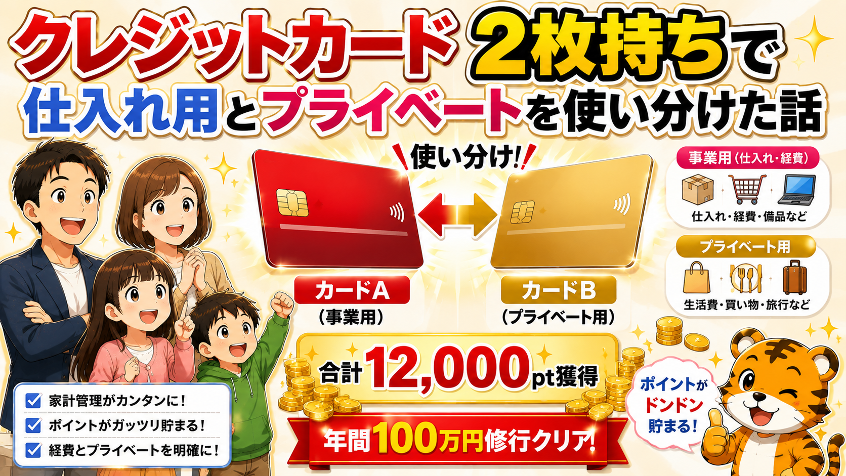 楽天カード×三井住友ゴールドNLの2枚持ちにした理由【ポイント二刀流の使い分け】