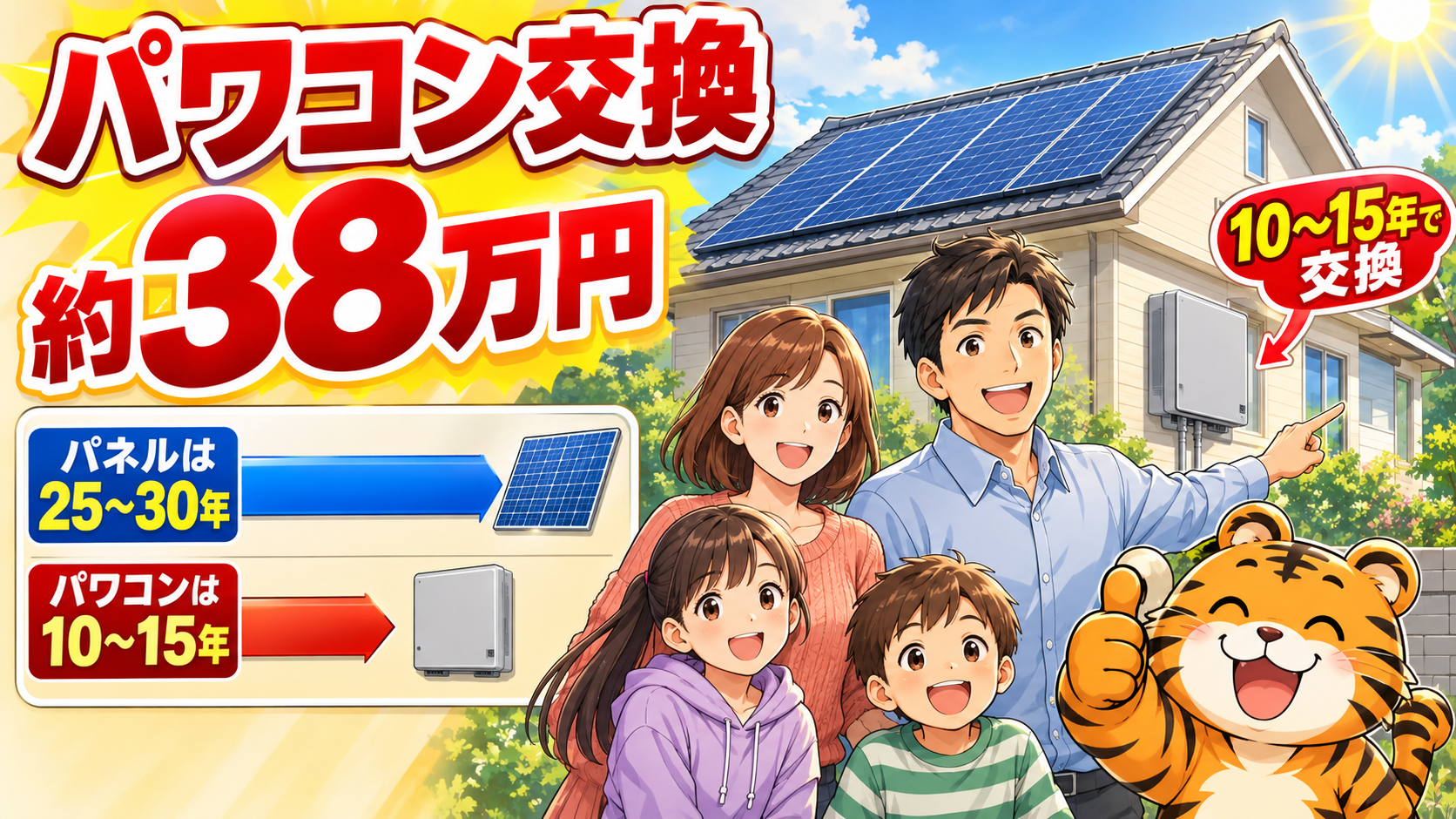 パワコンの交換費用はいくら?太陽光5年目の我が家が自分の機種で調べた